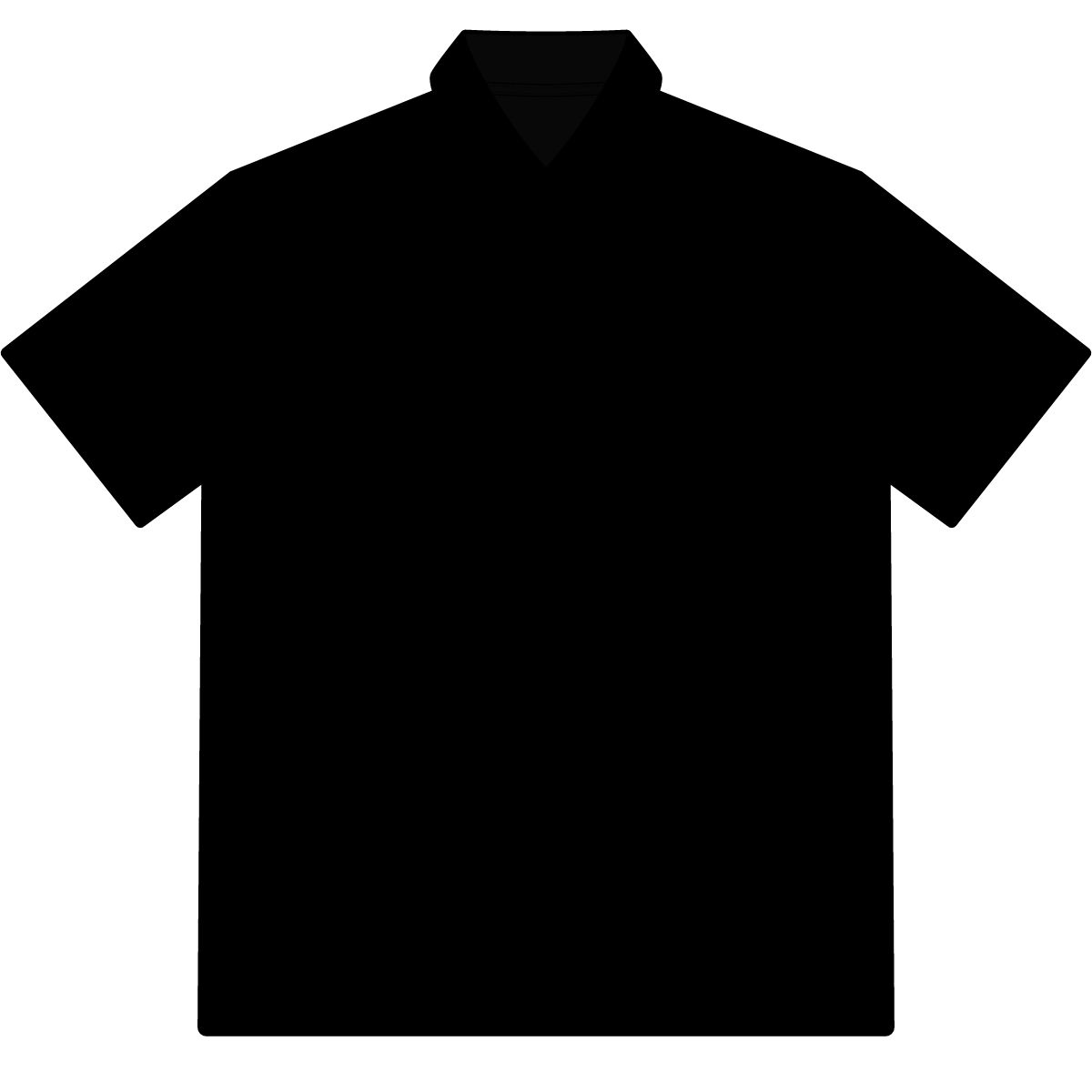 Black Unisex Pique Polo front