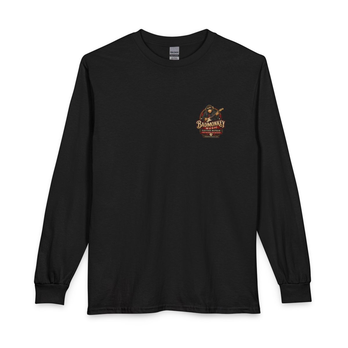 Black Unisex Long Sleeve T-Shirt front