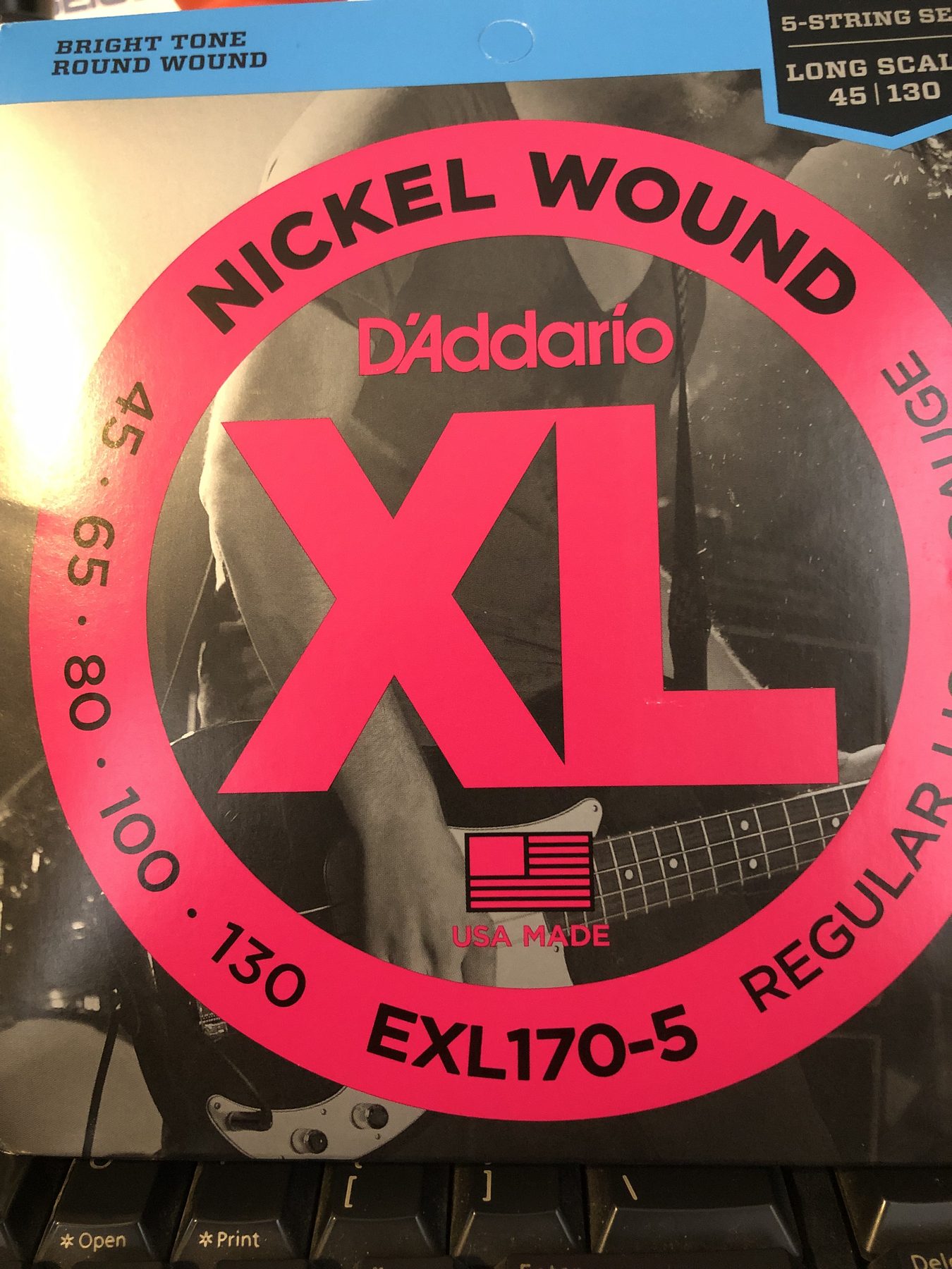 D'Addario EXL170-5 Bass Strings