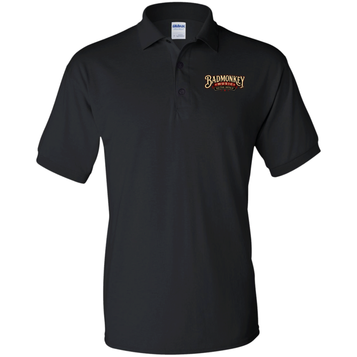 Black 1366 Gildan DryBlend Polo Shirt (109079343) front